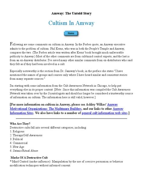 Amway: The Untold Story: American Journal .
